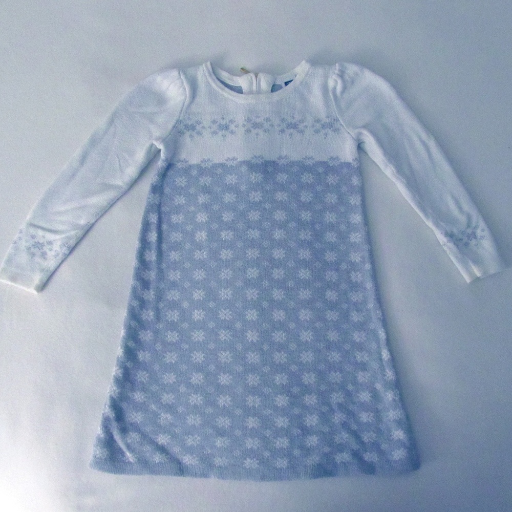 Janie and Jack Knit Snowflake Sweater Dress 2T